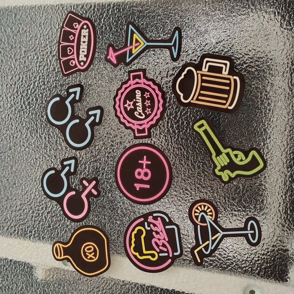 Stickers - Neon Lights Pack - Set of 11 - Bag #14  NWOT